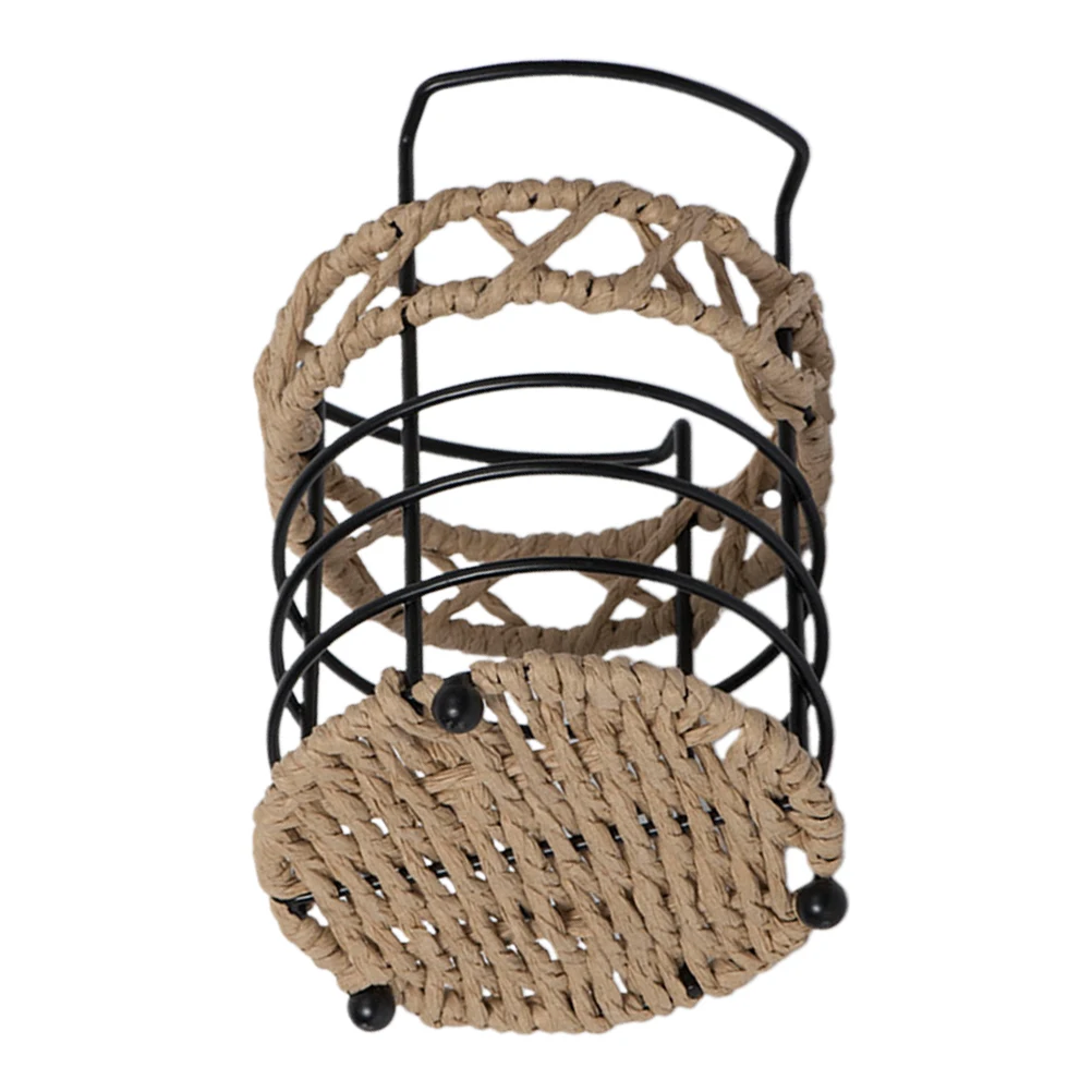 

Desktop Storage Bucket Pen Holder Large Capacity Woven Construction Sturdy Organizer MultiPurpose Office Desk Stationery
