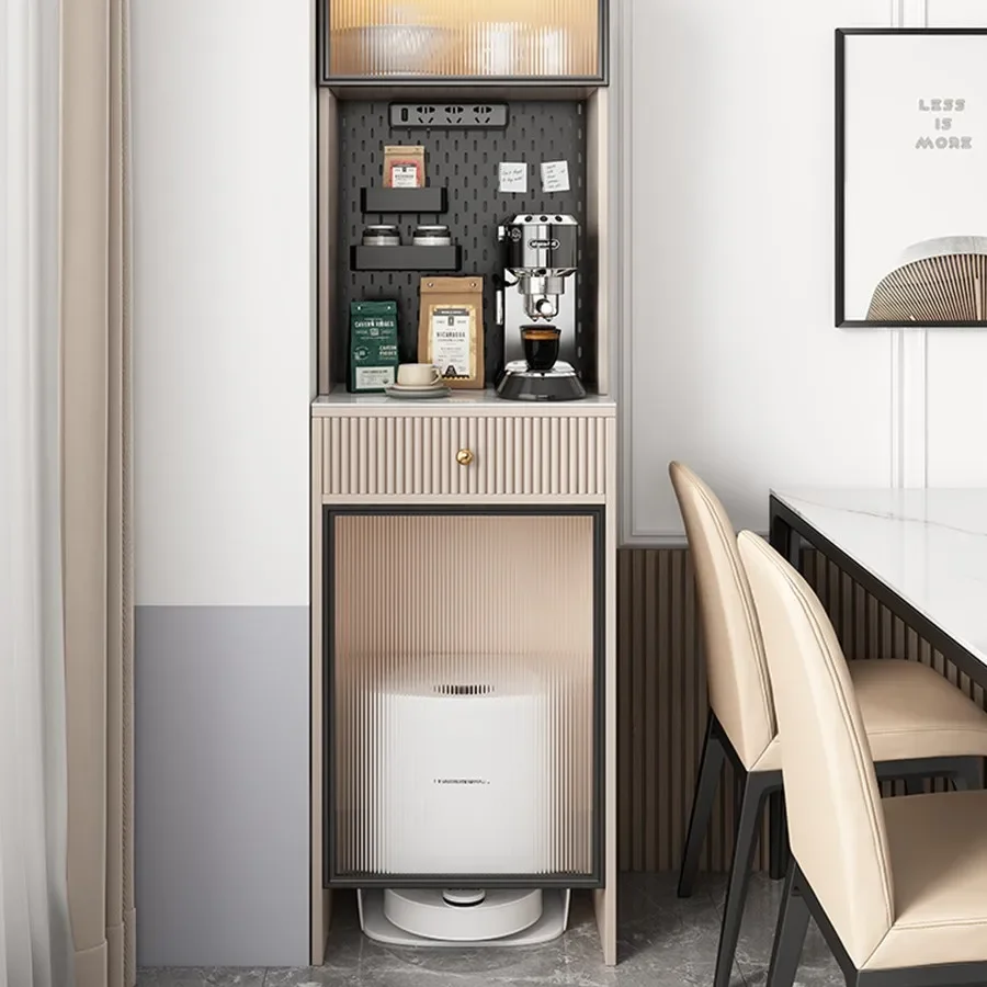 Dining side cabinet Small apartment high cabinet Integrated simple Narwal Keworth stone sweeping robot Shelf storage cabinet