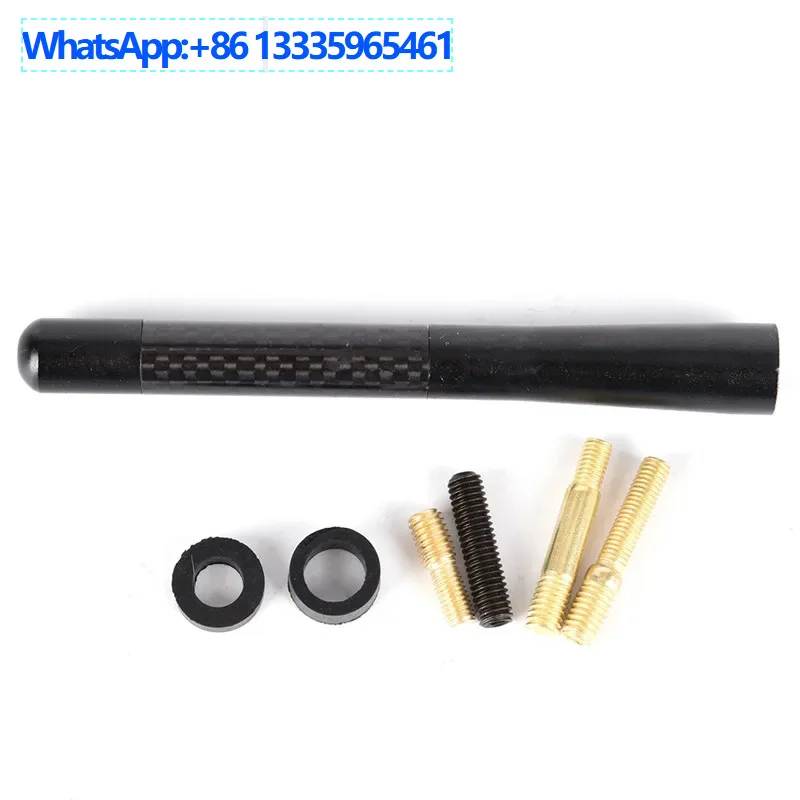 

5Pcs 12cm 4.7 inch black carbon fiber car roof AM/FM radio antenna pole for most cars