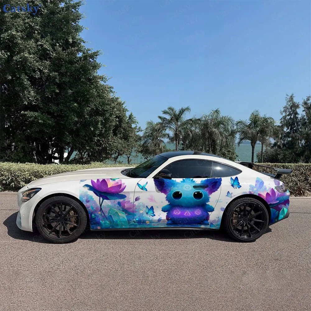

2pcs Butterfly Crystal Spirit , Durable, Fade-resistant, Enhance Vehicle Aesthetics With Bold Artistic Design Car Vinyl Wraps