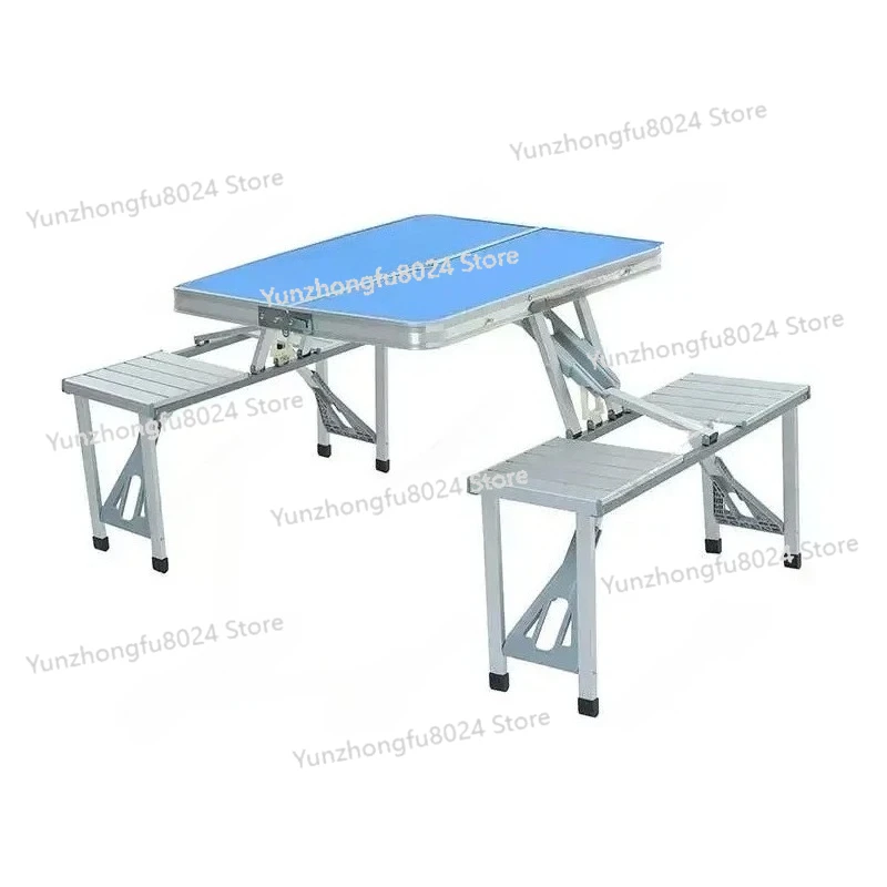 

Outdoor Camping Folding Table and Chair, One Table, Four Chairs, Aluminum Alloy Connected, Simple Portable Picnic Table