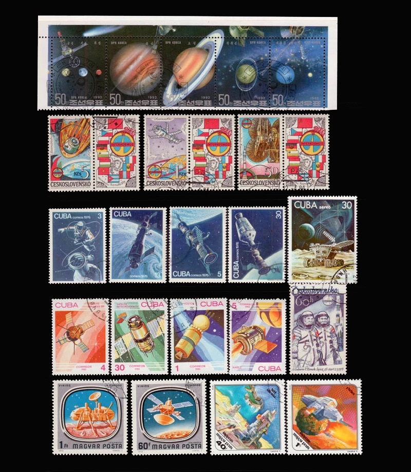 50 100 Pcs/lot Space Topic Stamps Original Postage Stamp with Postmark Good Condition All Different Froms World