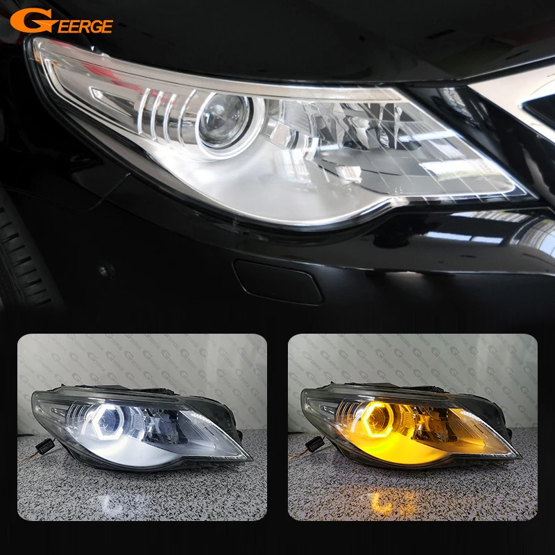 

For Volkswagen VW Passat CC 357 2008 - 2012 Ultra Bright A/W Switchback DRL Turn Signal Cotton Hex LED Angel Eyes Halo Rings
