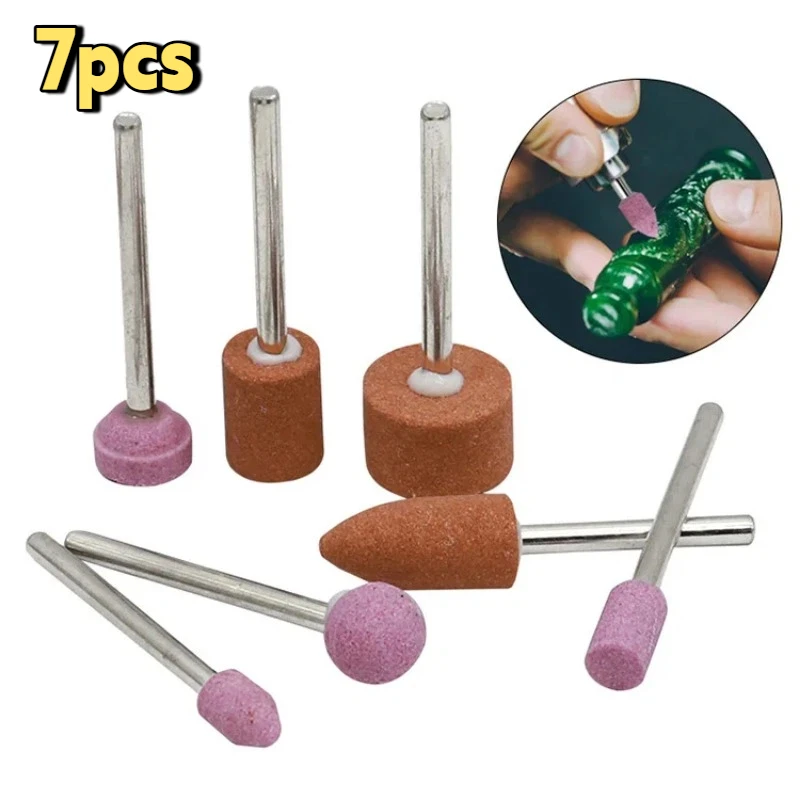 7Pcs/Set Abrasive Mounted Stone Grinding Wheel Head for Dremel Rotary Tools Compatible with Dremel Tools Accessories