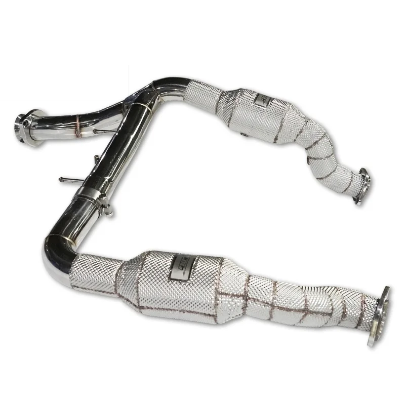 Head Section High flow Pipes Exhaust Pipes branch downpipe Exhaust Pipe with catalyst   For Ford F150 3.5T 2015-2019 