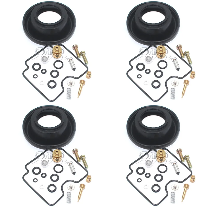 Motorcycle carburetor repair kit 4 set for FZS1000 FAZER FZ-1 2001-2005 FZS 1000 FZ1 floating needle seat parts Diaphragm