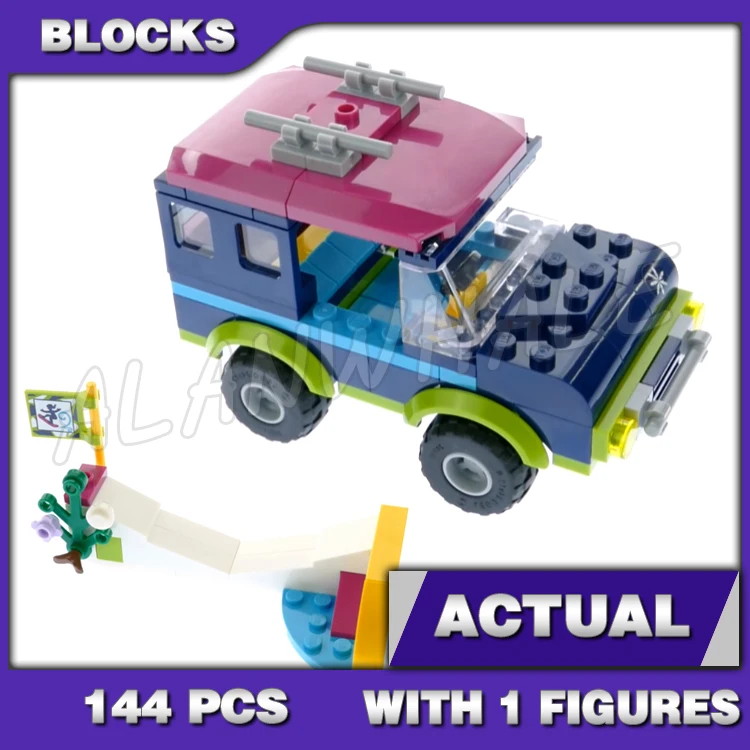 Friends Snow Resort blocos de construção para crianças, Off-Road Truck Roof, Kids Brick Sets, compatível com o modelo 10728, 144pcs