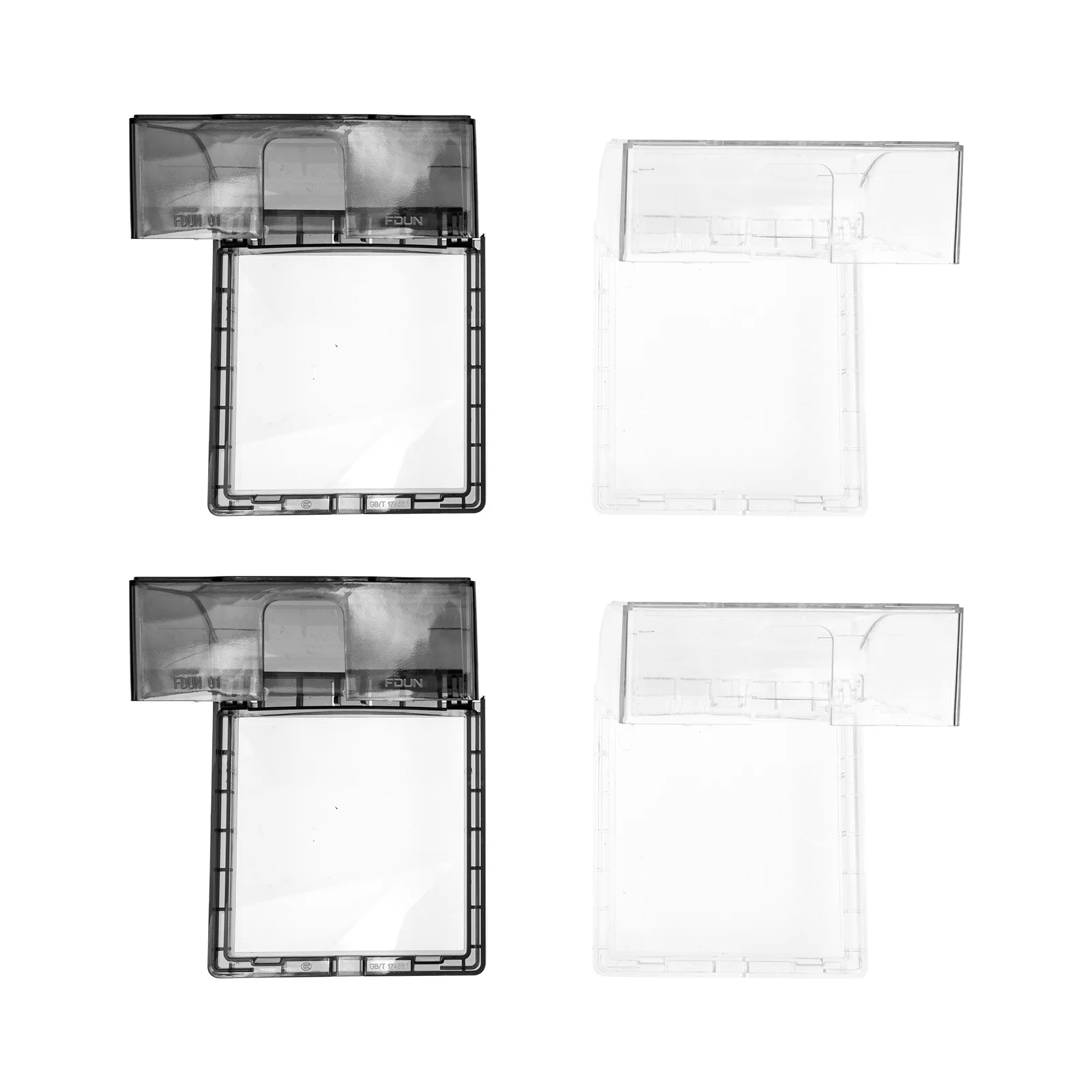 4Pcs 86 Type Wall Socket Box Waterproof Box Protector Cover Easy Install No Punching Kitchen Balcony Use Outlet Case