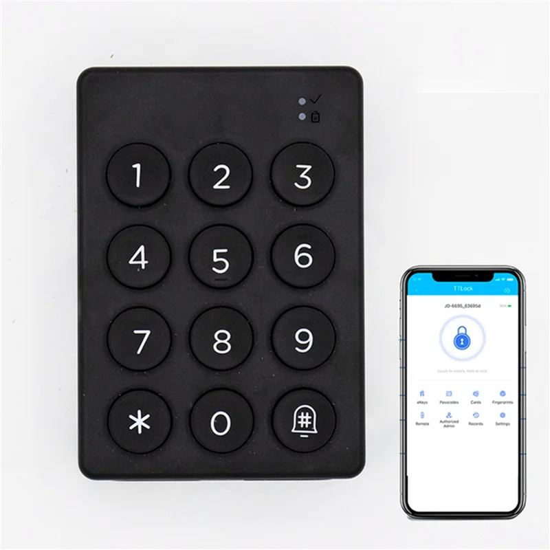 ABZS 4X TTLOCK Teclado digital sem fio funciona com TTLOCK Bluetooth Smart Devices Bloqueio de impressão digital