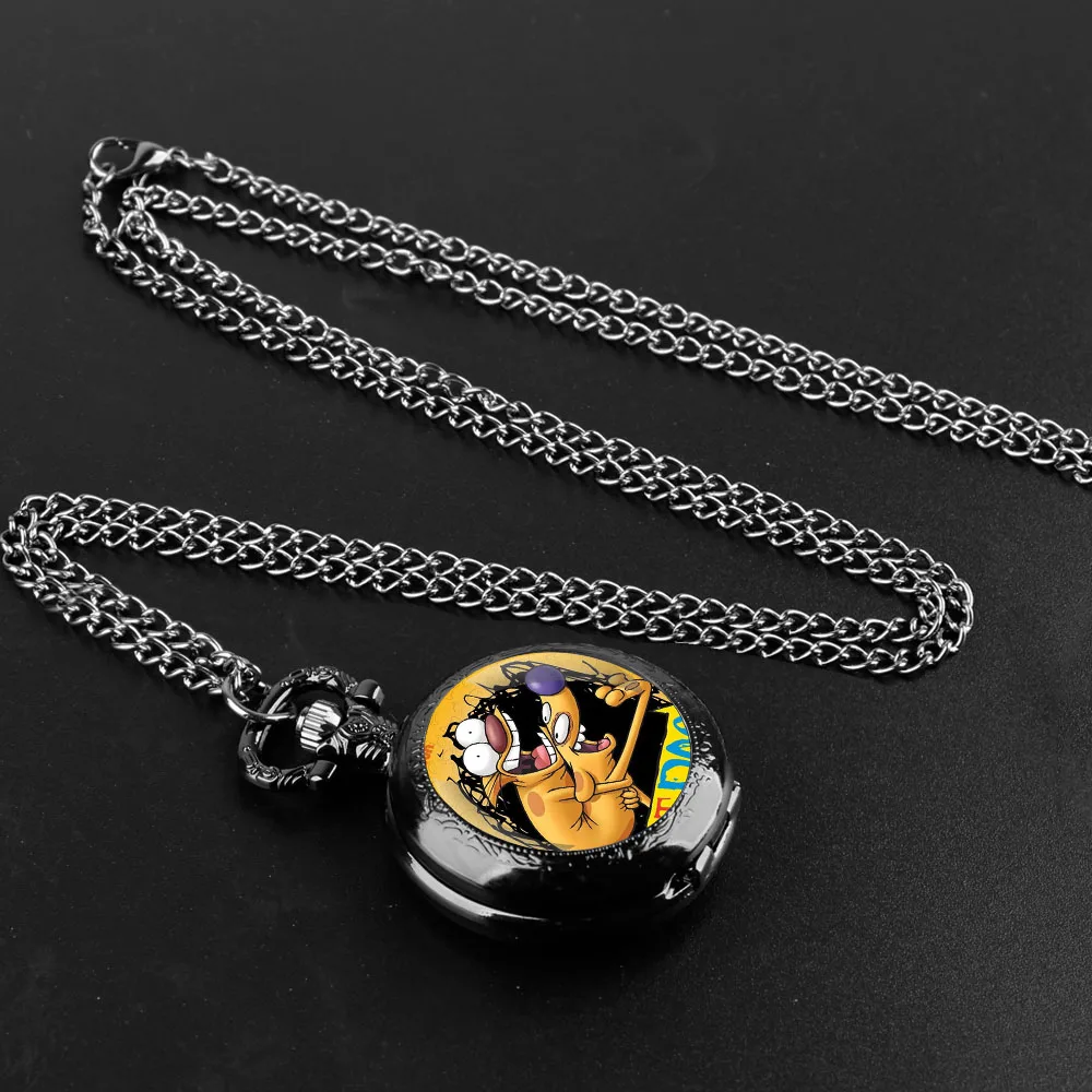 

Funny Glass Dome Quartz Pocket Watch With Durable Chain Arabic Numeral Dial Extraordinary Gifts for Kids