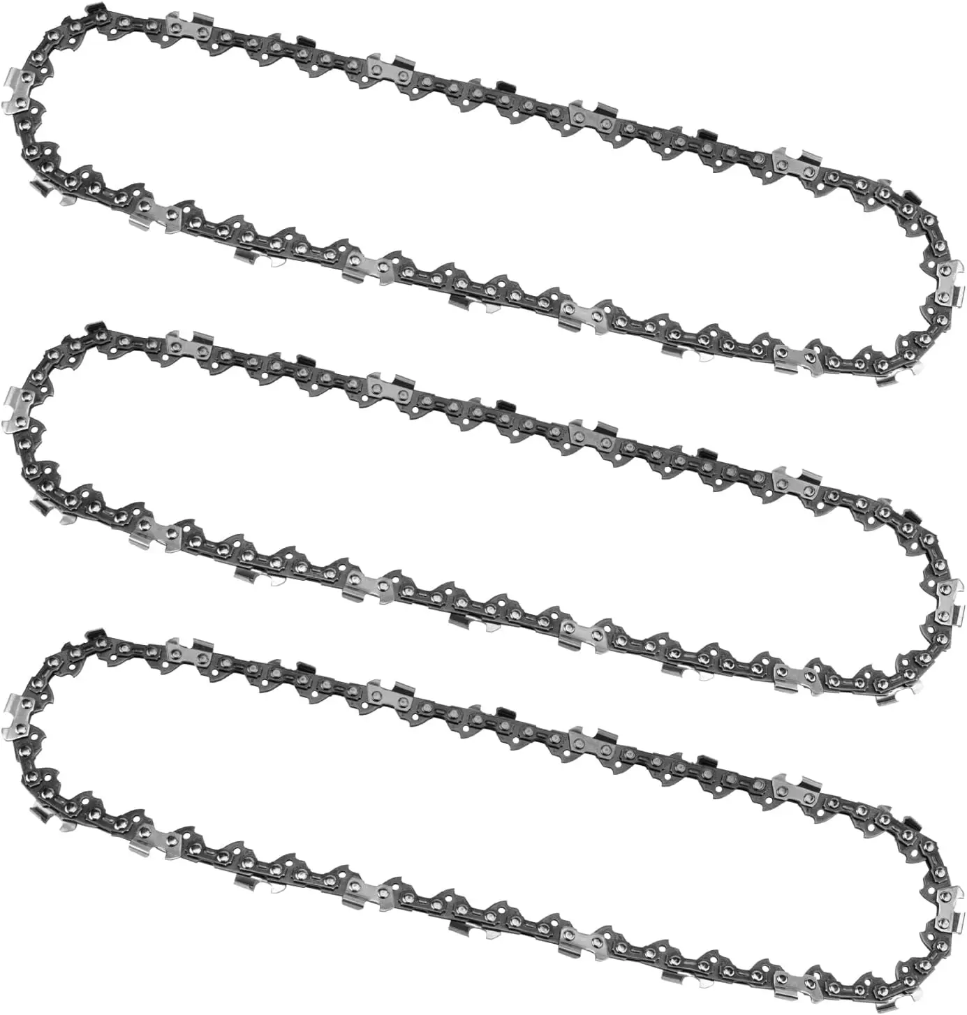 

Запасная цепь для бензопилы 10 дюймов, 40 приводных звеньев, шаг 0,050 дюйма, шаг цепи 3/8 дюйма LP (3 шт. в упаковке) для электрических высоторезов