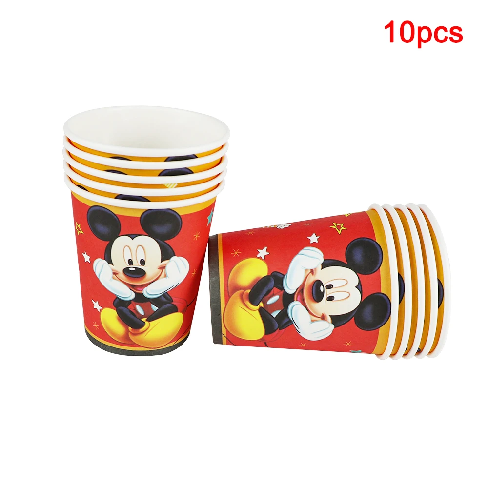 Mickey Mouse Einweg geschirr Geburtstags feier liefert Mickey Baby Dusche Ballon Tasse Platte Geschenkt üte Kind DIY Party Dekoration