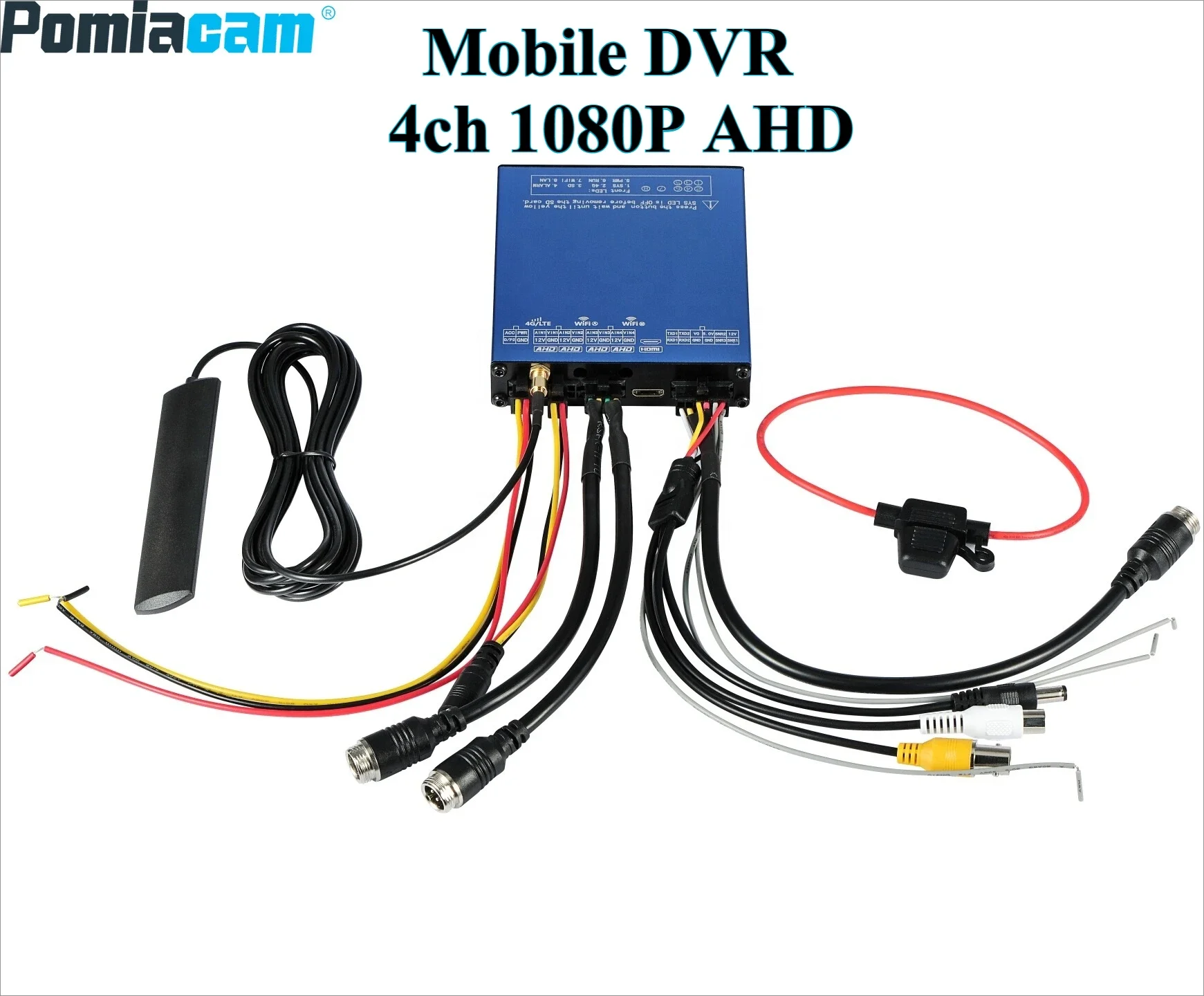 4ch compact Mobile DVR with 1080P AHD Recording 4G Connectivity GPS WiFi and G sensor for Trucks Taxis and Vehicles DVR System