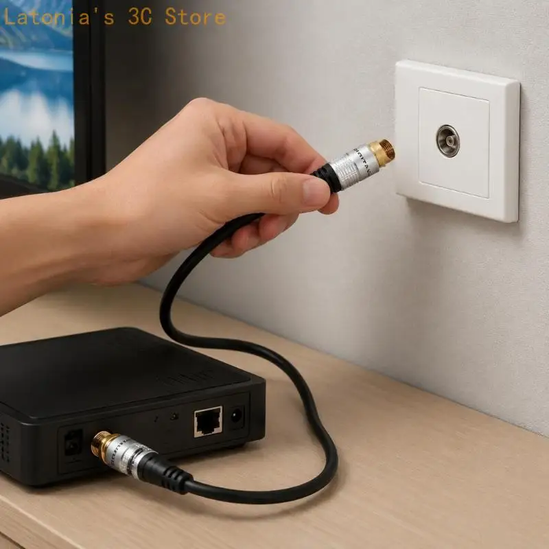 Home Adapter Cable TV9.5 Female to F Male, Aerial Extension Cable X3UB