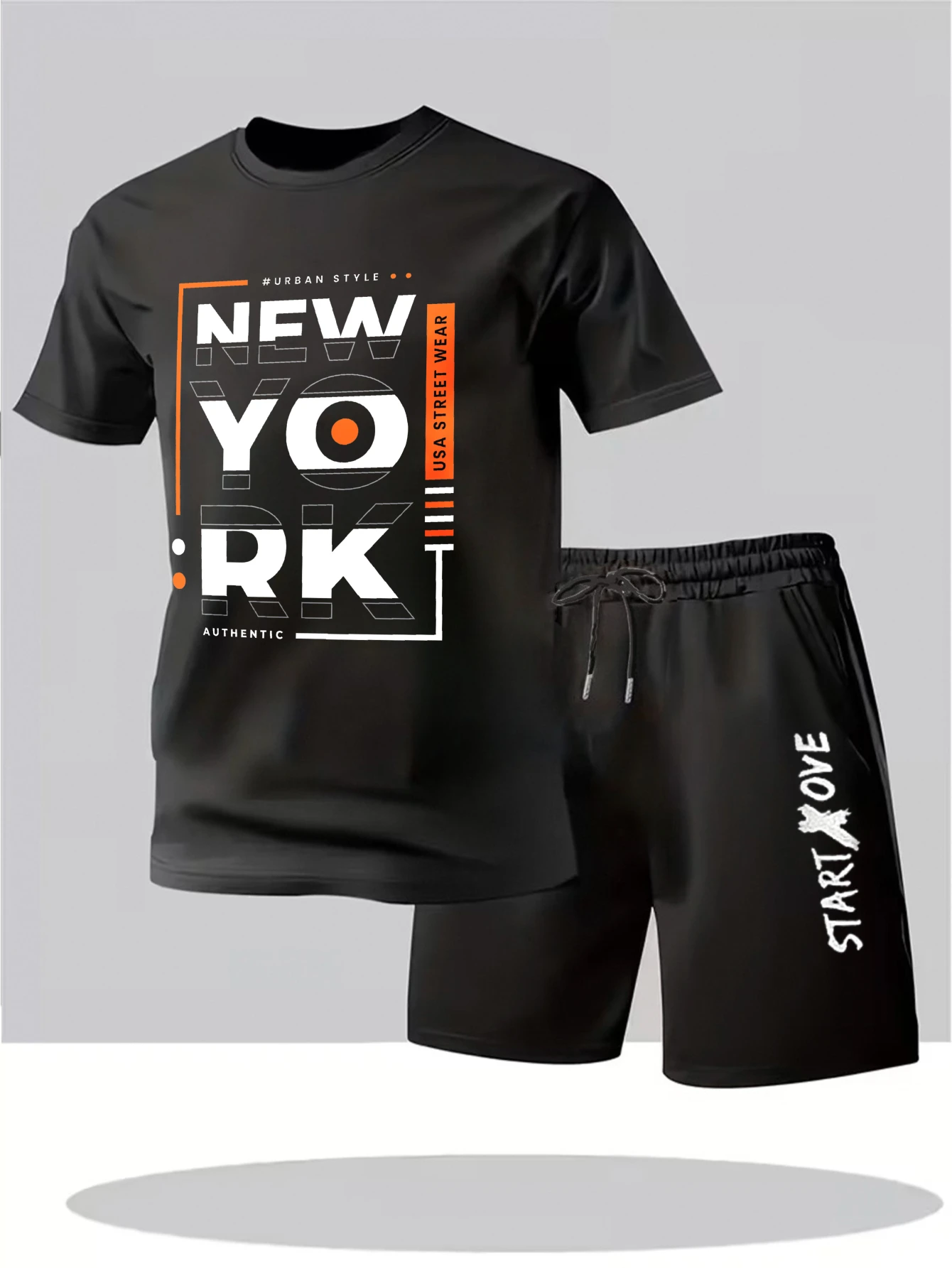 Men's set 2025 summer outfits two piece Polyester Printed Tracksuit men sweat suit Graphic thin 2 piece set men's tracksuit