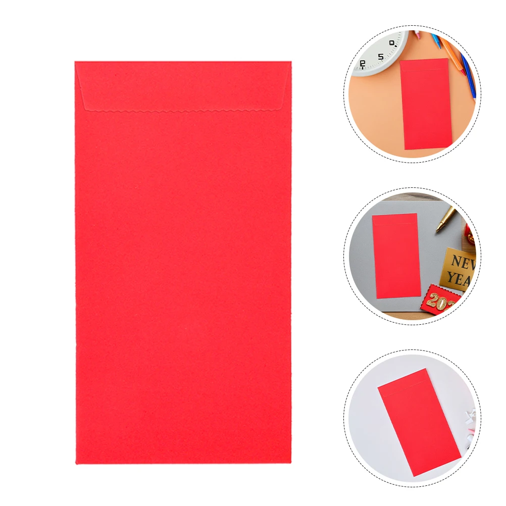 

50pcs Cash Envelopes for Budgeting Birthday Money Simple Coin Holder Traditional Chinese Style Vintage Red Packet Large