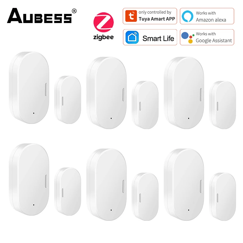 

Tuya WiFi Smart Door Sensor Door Open Closed Detectors Smart Home Security Protection Alarm System Work With Alexa Google Home