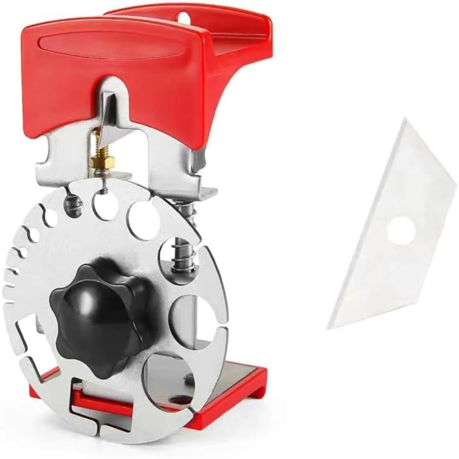 

Portable, Precise Copper Wire Strip Tool with 14 Hole Diameters and 6 Replacement Blades for Adjustable Cut Depth - Manual Cable