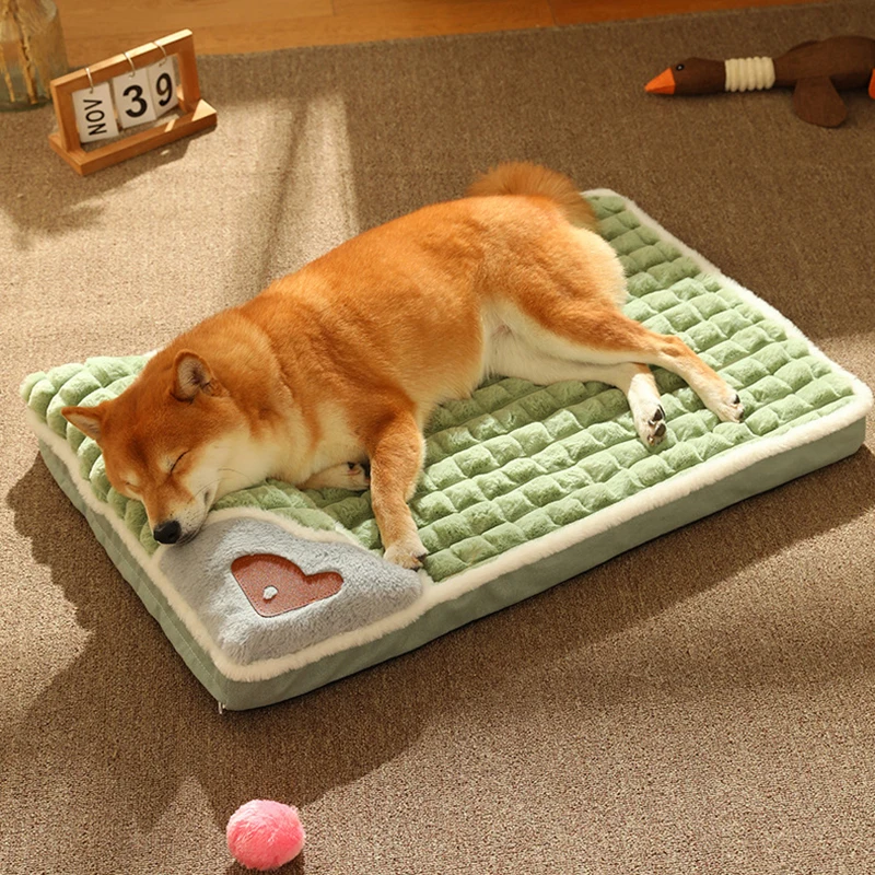 

Winter Thick Dog Mat Removable Washable Pet Bed for Small Large Cats Dogs Deep Sleeping Warm Pet Blanket