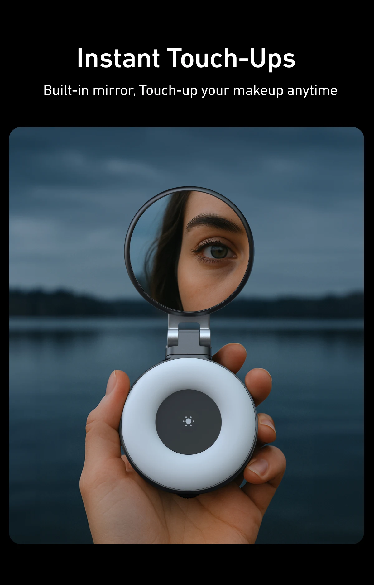TELESIN Smartphone Magnetic Fill Light Mini Selfie Light 3 Modes Adjustable Brightness for Iphone XIAOMI HUAWEI SAMSUNG Phone