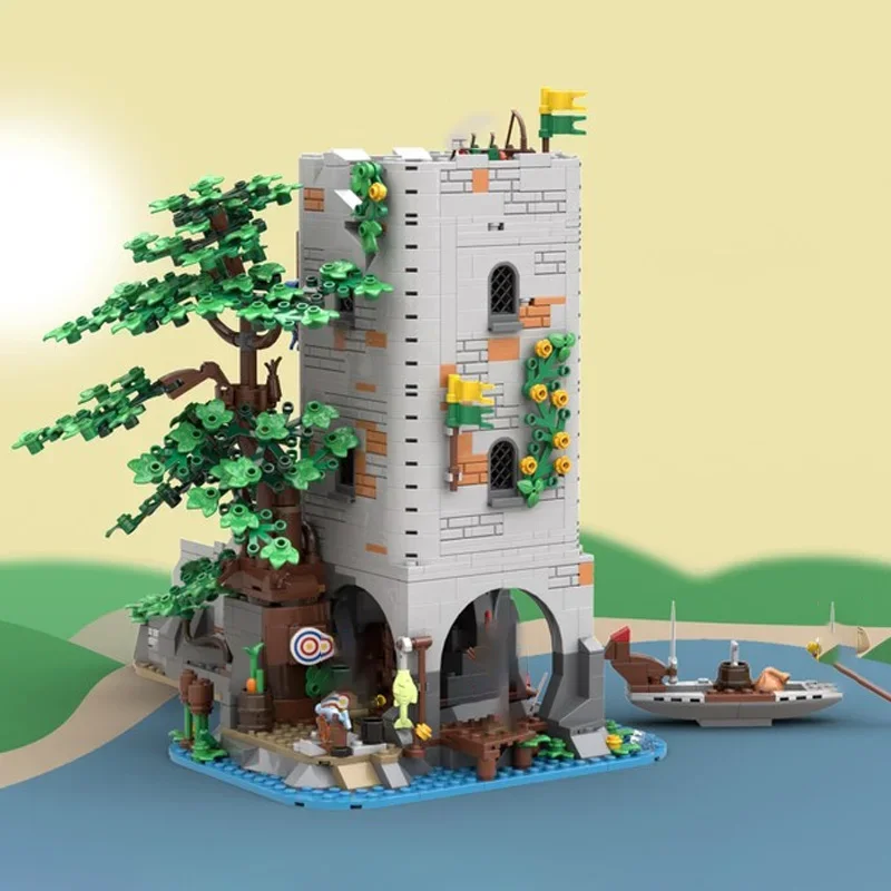 Set di giocattoli per assemblaggio di blocchi MOC: la serie Il Piccolo Castello nella Foresta, regali creativi modello 1.305