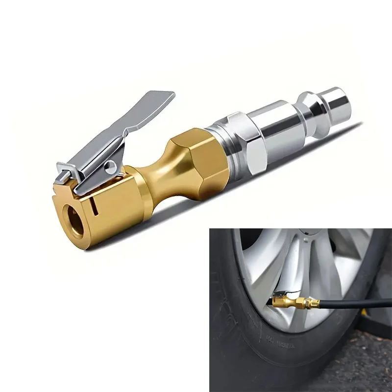 

US Standard Quick Connect Male-Tire Fast Inflatable Reinforced Fast Clip Inflatable Nozzle Inflatable Air Pump Tire Repair Tools