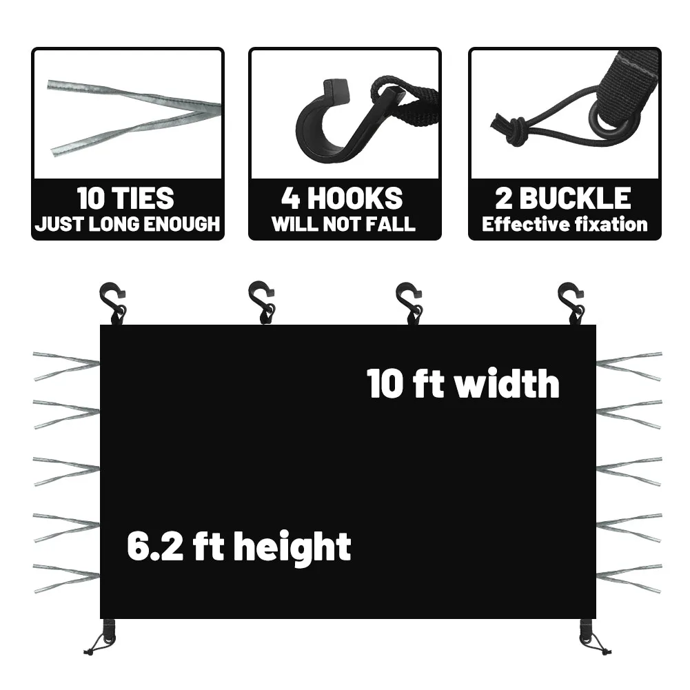 Canopy Sunwall Sidewall Gazebos Tent Waterproof for 10x10ft Pop up Straight Leg Gazebos Outdoor 3 Pcs Sidewall Only Black view 2