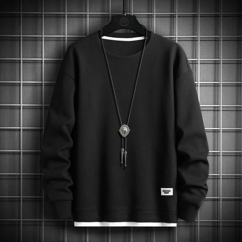 2024 Spring Waffler Hoodie Men Hip Hop Sweatshirt Streetwear Casual Fashion Men Clothing Korean Harajuku Loose Pullover Hoodies