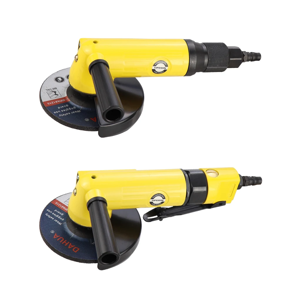 Imagem -06 - Hifeson-pneumatic Angle Grinder Metal Carpintaria Corte Polimento Alta Velocidade Air Grinding Tool com Disco Polido