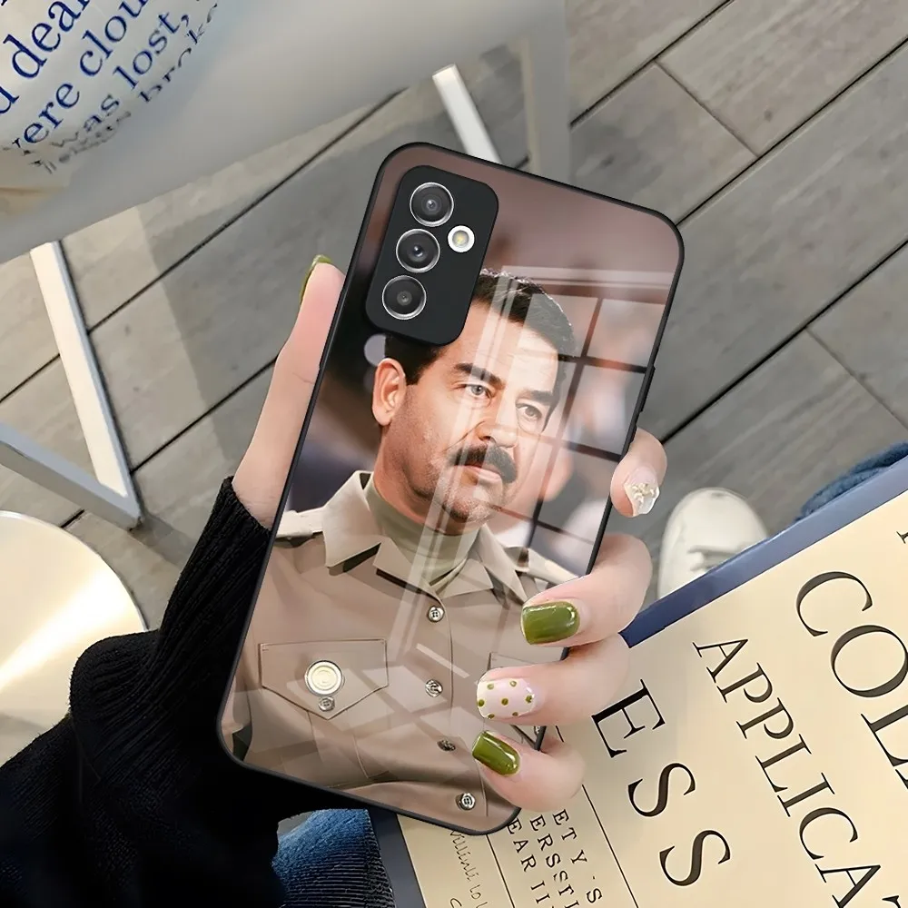 Saddam Hussein Iraq Arabic Phone Case for Samsung S24 S23 S21 S20 S22 A24 A34 A54 A53 Note 20 Pro Ultra Plus Glass Back Cover