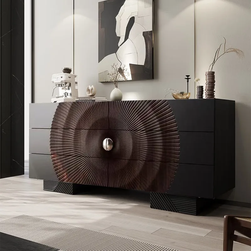 

Прикроватная тумба в стиле постмодерн из массива дерева для спальни и гостиной, декоративная.