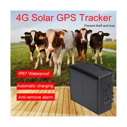 Solar GPS Tracker 4G GPS Tracker Waterproof IP66 4000MAh WIFI Cattle Cow Sheep Horse Camel Tracking Device Pets Person