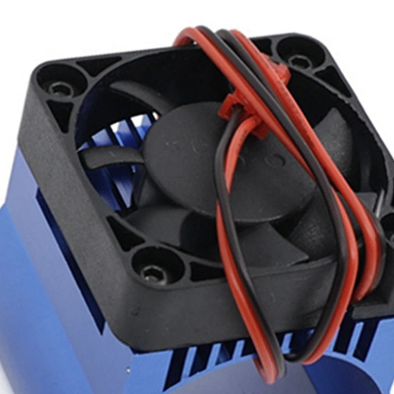 42mm Motor Cooling Fan Heat Sink for Traxxas 1/10 E-Maxx E-Revo Summit Arrma 1/8 Kraton Talion Typhon RC Car,Red