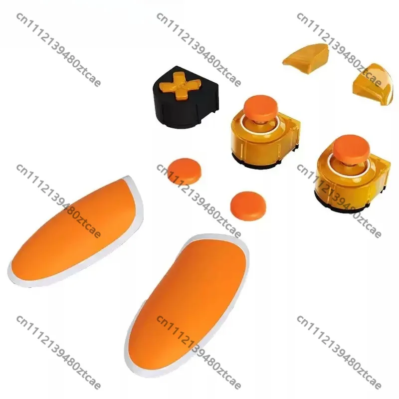 Modular Game Controller Accessory Set Blue‑Orange Tone With LED Lighting Effect Replaceable Operating Module For PC Gaming