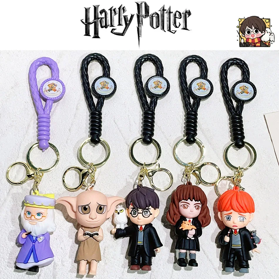 Hot Movie Harry Potter 3DKawaii Magician PVC Key Chain Backpack Pendant Doll Ron Weasley Figure Pendant Model for Kid Gift