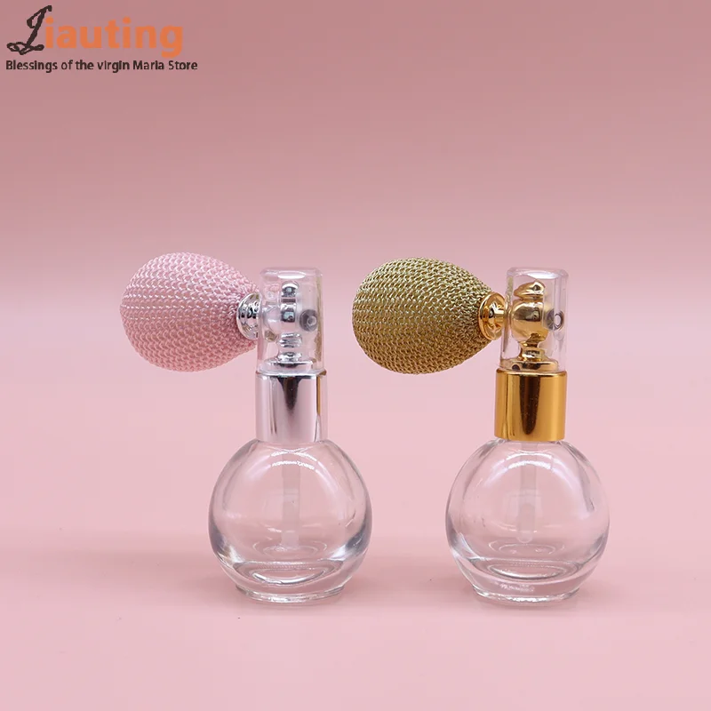 15ml Portable Vintage Crystal Glass Perfume Bottle With Airbag Atomizer Empty Cosmetic Container Mini Refillable Spray Bottles