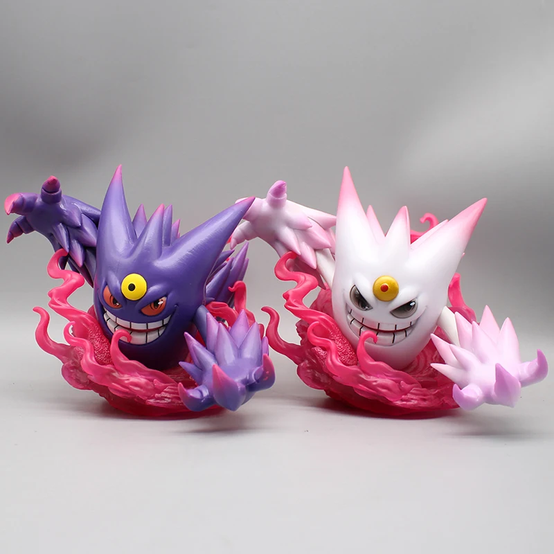 

Anime Pokemon Action Figure Gengar Figuras Toys Manga Figurine GK Statue Model with Light Ornaments Peripheral Gift for Children