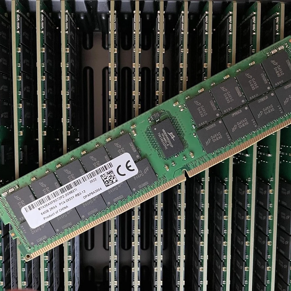 1 PCS RAM MTA36ASF4G72PZ-2G9E2 Para MT DDR4 RDIMM 32G 2RX4 2933 ECC REG PC4-23400 Memória de servidor
