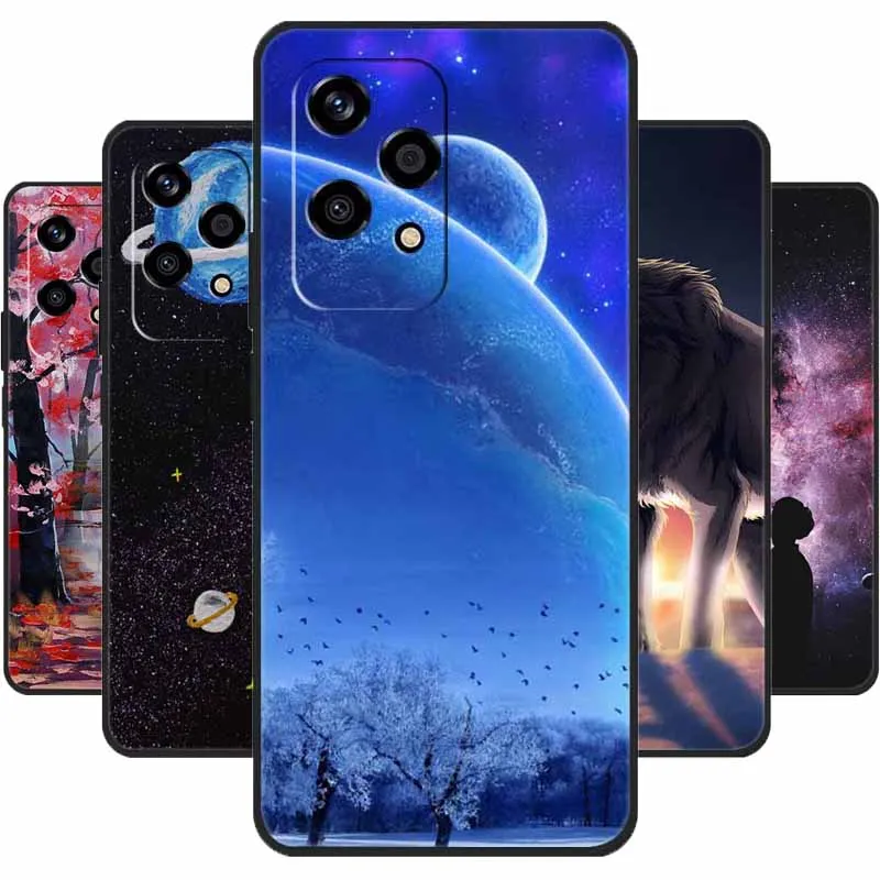 Cool Silicone Cover for Honor 200 Lite Case Printed Fashion Soft Back Cover for Huawei Honor 200lite Case Protective Wolf Shells