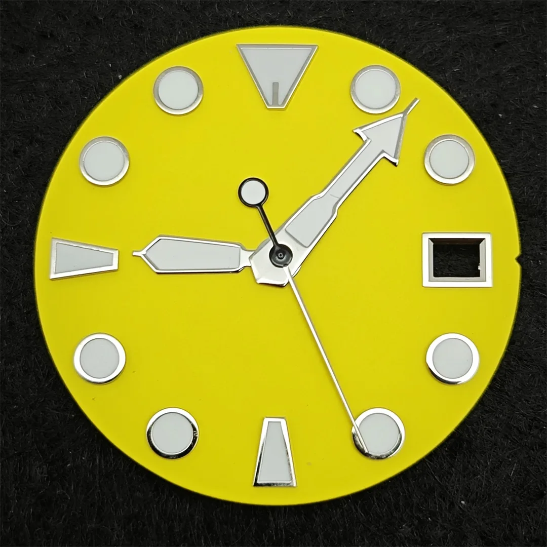 

28.5mm Dial NH35 Watch Dial +watch Hands Set BGW9/ C3 Green Luminous Watch Accessories for NH35 Mechanical Movement Repair Parts