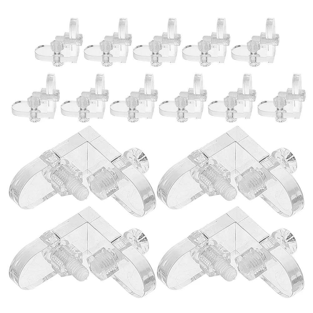 

15Pcs Acrylic Corner Braces L Shaped Cabinet Door Corner Bracket Corner Brace Connector For Angle Jewelry Box Hardware Fasteners