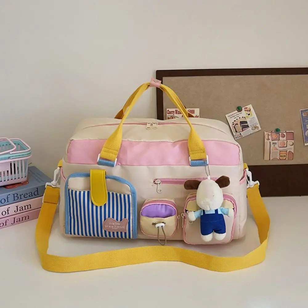 

Сумка на плечо, дорожная сумка-дафл из оксфордской ткани, прочная нейлоновая сумка-дафл для коротких поездок, складная многослойная дорожная сумка для девочек