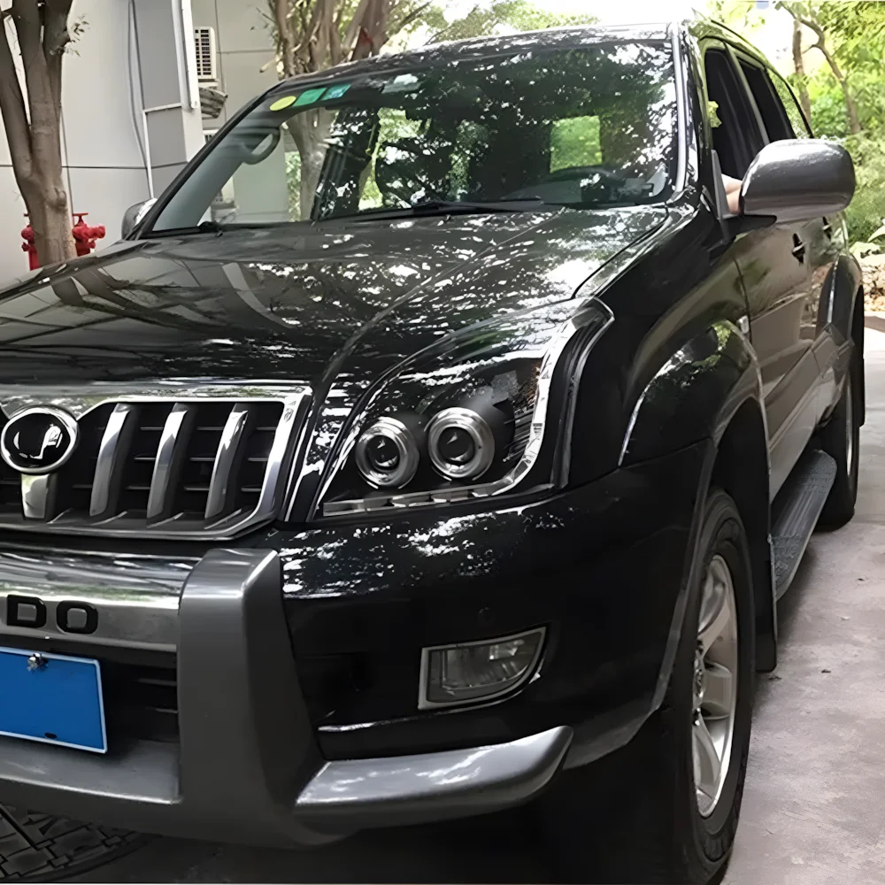 

For Toyota Prado 2004-2009 LED Car Front lamps Assembly Upgrade Angel Eyes Design Dual Projector Lens Auto Headlight Accessories
