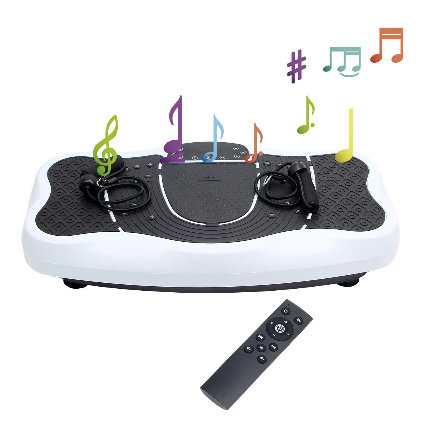 Ultrathin Mini Dual Motor Crazy Fitness Massager Power Vibration Plate With Music Speakerpromote sales