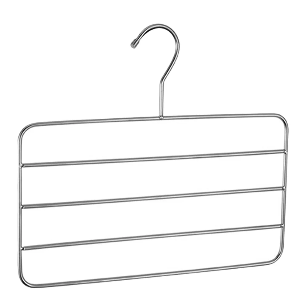 

Multi-Layer Pants Hanger Stainless Steel Space Saving Wardrobe Organizer For Trousers Jeans Scarves Clothes Hangers