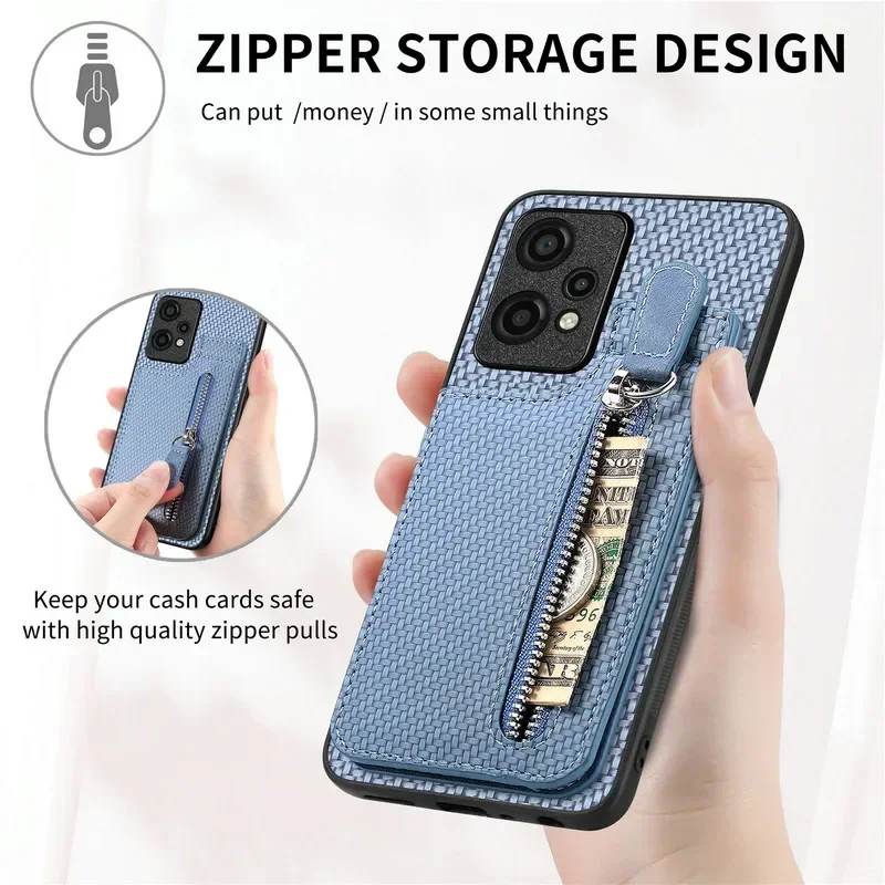 For OPPO Realme 10 9 Pro Plus 8 5G Zipper Wallet Leather Case For Realme GT Master C21y C25y C30 C33 C35 C53 C51 C55 Back Cover