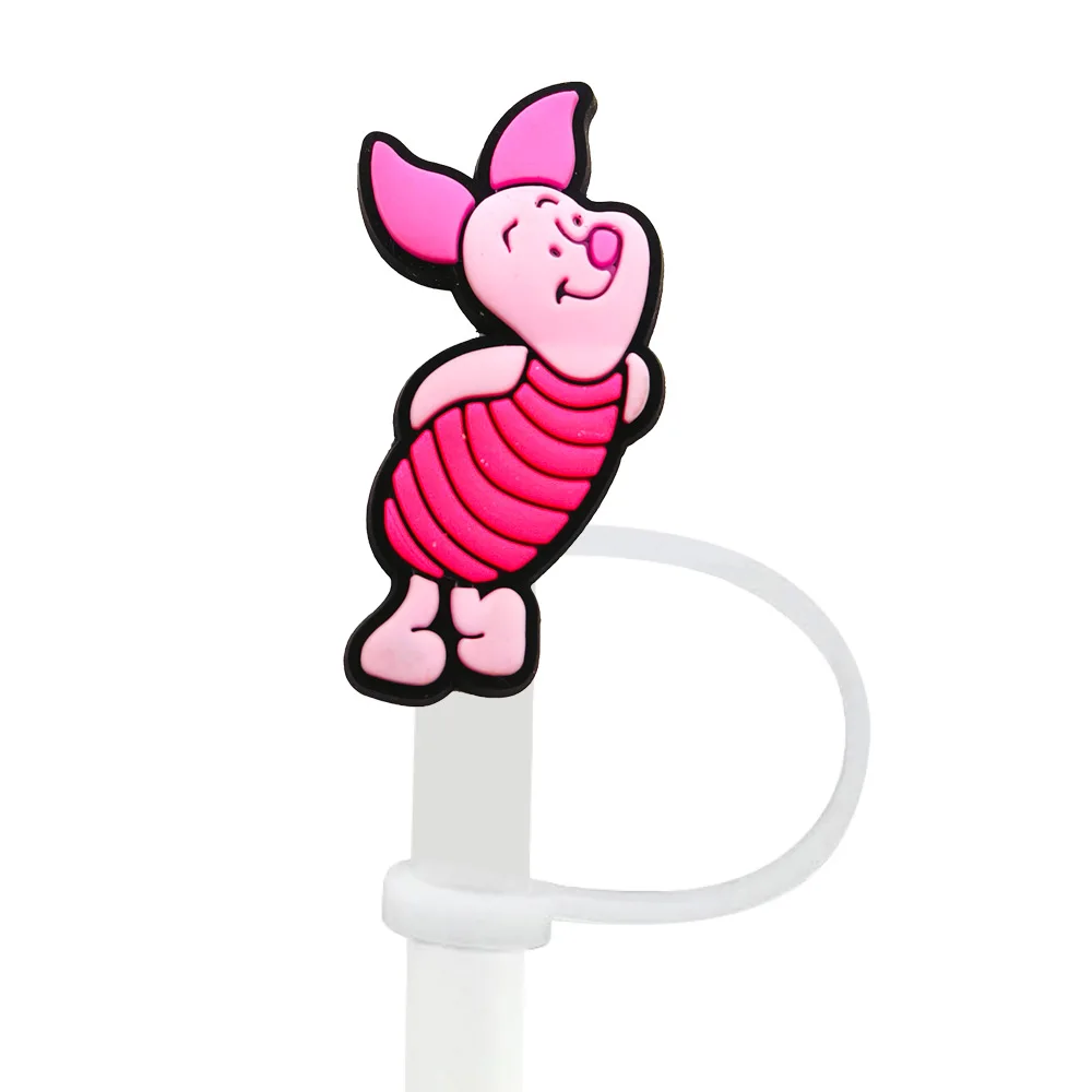 Niedliche Silikon-Strohhalm-Abdeckungen mit Winnie-Puuh-Motiv für 10-mm-Strohhalme, Strohhalmkappen für Glasbecher, passend für 30- und 40-Unzen-Becher mit Henkel, staubdicht, wiederverwendbar. – Detail 20