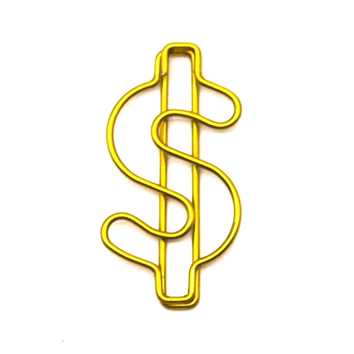 Metal Dollar Shape Paperclips Rose Gold Paper Clips Document Papers Classification Metal Paper Clip Gold Clips For Paper Clamp