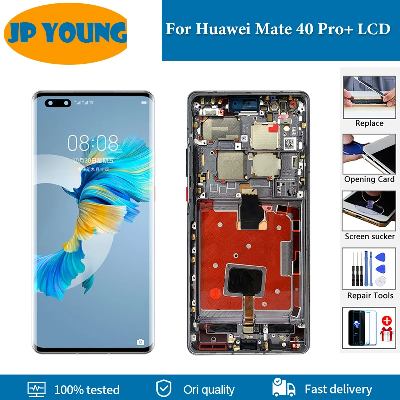 

Original OLED 6.76" For Huawei Mate 40 Pro+ Plus lCD Display NOP-AN00 Touch Panel Digitizer With frame Assembly Repair Replace