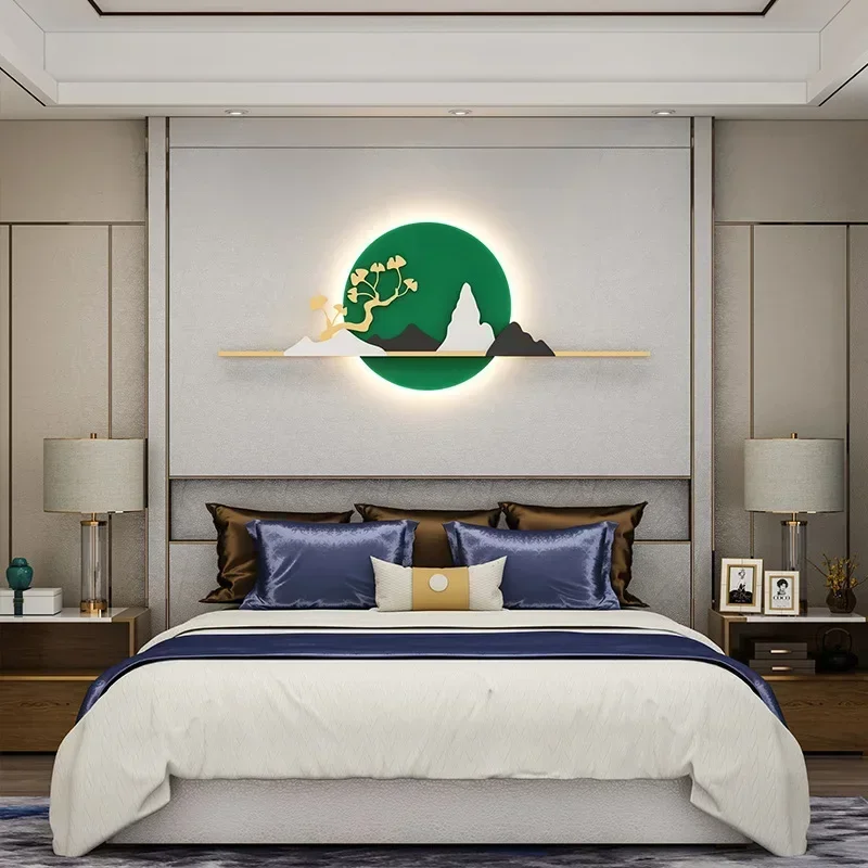 Nuova lampada da parete rotonda nordica punto linea superficie di lusso arancione verde metallo corridoio soggiorno camera da letto comodino appendiabiti lampada da parete